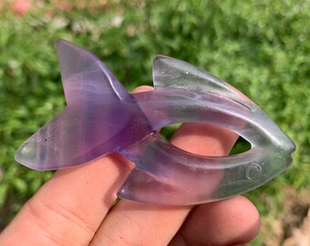 Natural fluorite quartz,Crystal quartz,Fish,Crystal fish,Crystal skull,Home decoration,Hand carving,Crystal gift 1PC