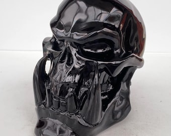 5.1"+ Natural Obsidian Quartz,Crystal,Quartz,Crystal Quartz,Skull,Obsidian Skull,Crystal Specimen,Home Decoration,Crystal Gifts LG-sr
