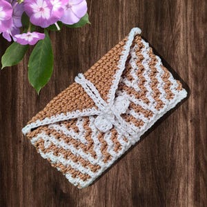 Portefeuille au crochet pour cartes de crédit, téléphone, argent 10 x 18 cm / 3,9 x 7,1 pouces
