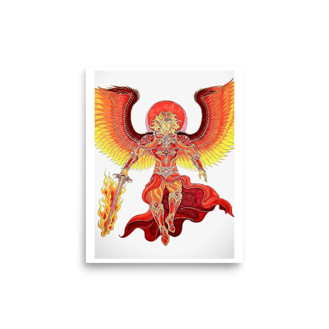 Archangel Michael Art Print - Etsy