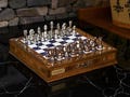 Custom Chess Set, Christmas Gift Chess Board, Handmade Large Chess Set with Storage, Decorative Chess Set Housewarming Gift