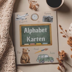 Alphabet cards A-Z for children - lovingly illustrated learning cards for playful letter learning