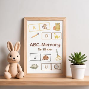 ABC Memory for children, learning letters, game, elementary school, parents, teachers, therapy tool