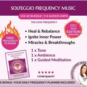 528 Hz Solfeggio Music | Stress Relief & Sleep (MP3 Download)