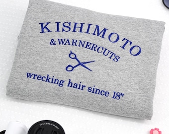 Kishimoto and Warner Embroidered Crewneck | Shatter Me Sweatshirt | Book Lover Shirt | Aaron Warner Sweatshirt | Personalized Bookworm Shirt