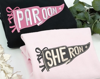 Sudadera con banderín universitario bordado: sudadera personalizada para el día del partido, regalo de amistad