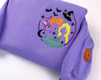 Embroidered Sanderson Sisters Sweatshirt: Comfort Colors Hocus Pocus Crewneck, Spooky Season