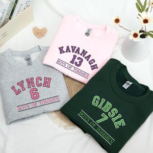 Personalized Embroidered Boys of Tommen Sweatshirt | Custom Rugby Team Crewneck | Tommen College Shirt | Bookish Gift | Fan Binding 13 Gift