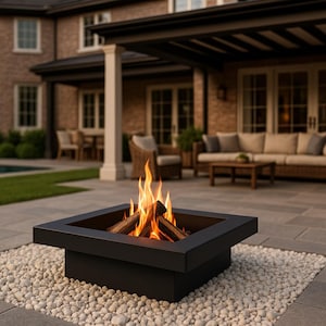 Modern Fire Pit Design – Square Shape – DXF + PDF Files for Laser Cutting