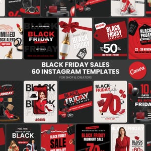 Plantillas para rebajas del Black Friday: kit editable de Canva para tiendas, creadores y negocios online.