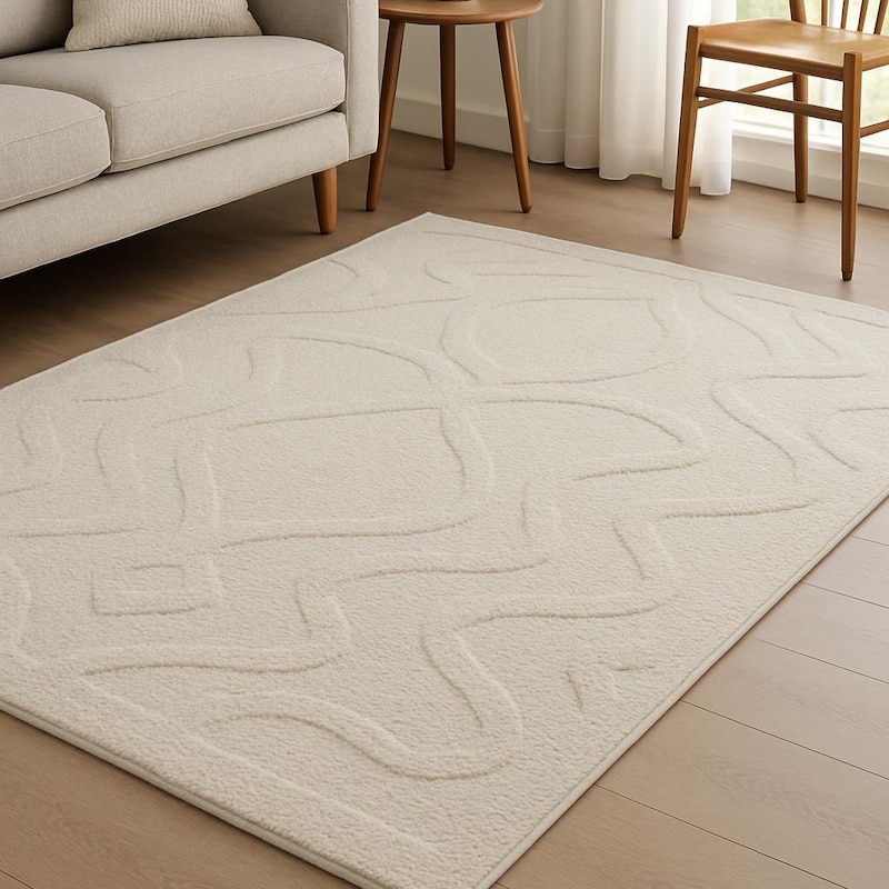 Off White Textured Rug Off White Carpet - Etsy