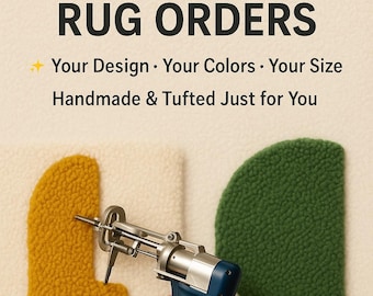 Custom Tufted Rug Design Your Own Rug Handmade Personalized Carpet Custom Color & Shape Home Decor Gift Custom Size 8x10,8x12,10x13,6x8