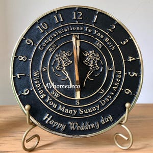 A Sunny Days Sundial Makes A Great Marriage Present for The Bride and Grooms Decorative Garden Sundial