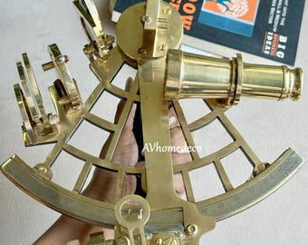 手作りの真鍮製六分儀 9インチ 航海用計器 - Etsy 日本