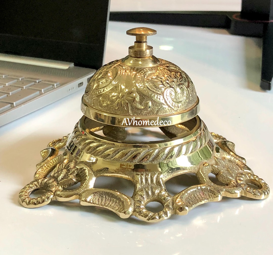 Brass Table Bell, Hotel Counter Bell, Officer Service Calling Bell ...