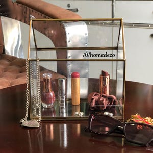 Glas Kosmetik Organizer Schmuck Box Makeup Beauty Lagerung Geschenk für sie