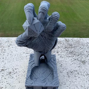 Hand of Vecna Dice Tower - 3D Printed Tabletop Gaming Accessory | D&D, Pathfinder, RPG Dice Roller |