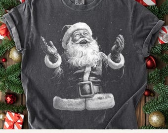 Vintage Santa Claus PNG, Retro Christmas Shirt Design, Realistic Santa Art Png, Classic Holiday Illustration, Festive Christmas PNG DTF Xmas