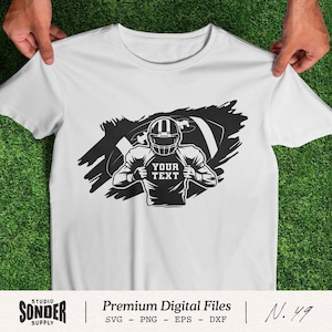 Personalized Football Player SVG, American Football Svg, Custom Football Name SVG, Team Name Svg, Football Season Design, Cricut Cut File