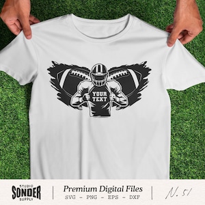 Custom Football Player SVG, American Football SVG, Football Name Svg, Custom Team Name Svg, Football Season Svg, Cricut Cut File