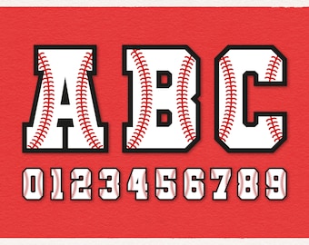 Baseball Font SVG, Varsity Letters Alphabet, Baseball Team Svg, Baseball Mom Svg, Softball Svg, Baseball Svg, Cricut Cut File, Silhouette