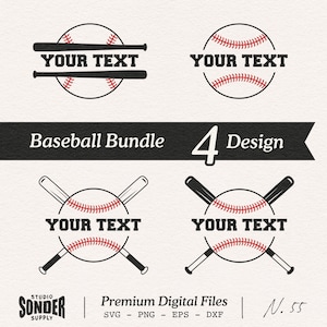 Baseball SVG Bundle, Editable Baseball Logos, Personalized Baseball Svg, Baseball Shirt Svg, Cricut Baseball Cut Files, Instant Download