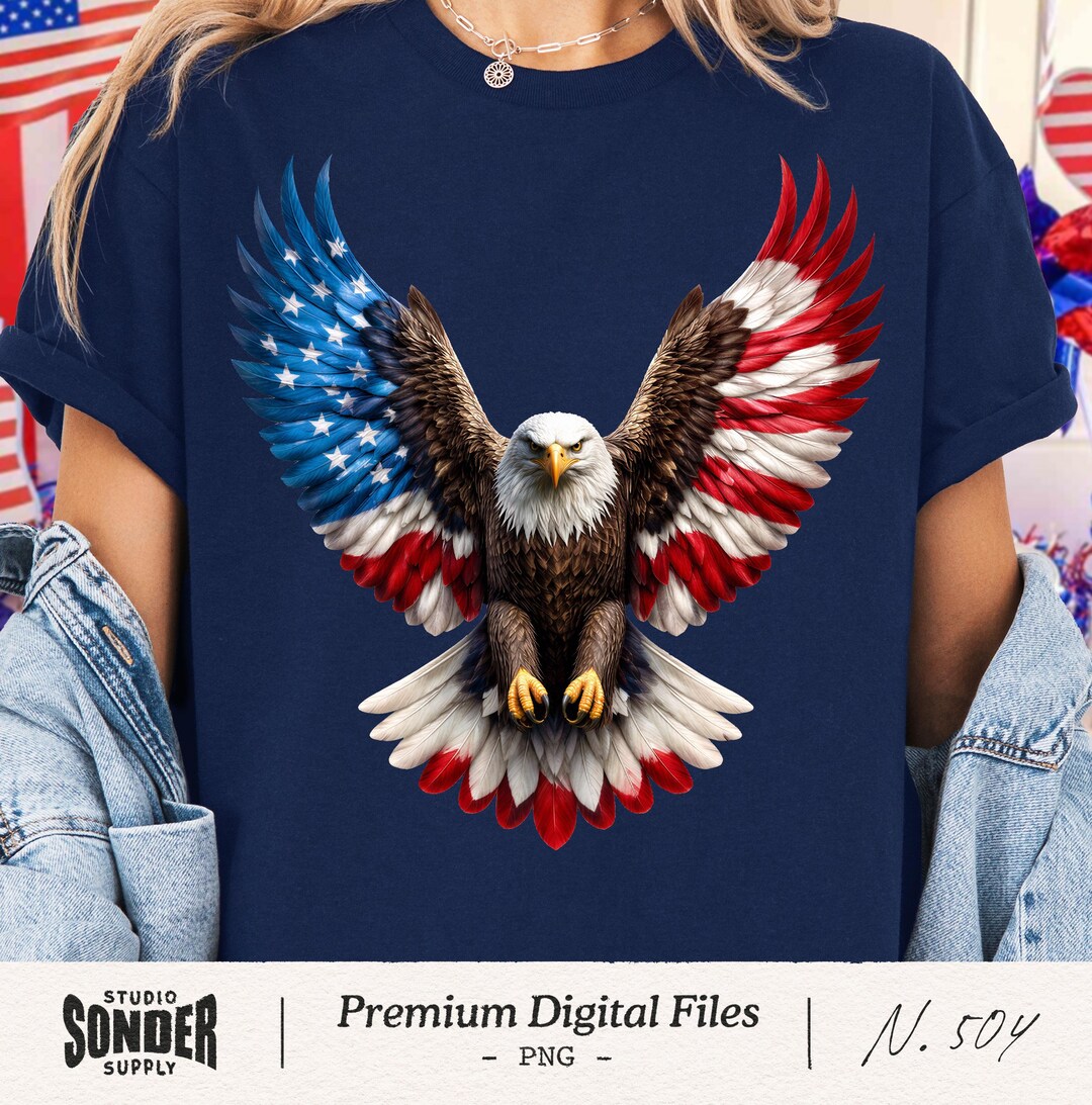 Eagle Patriotic PNG, American Flag Wings Design, USA Independence ...