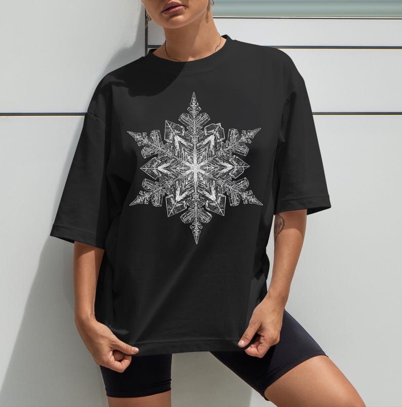 Snowflake Clothes Snowflake PNG, Winter Crystal Shirt Design, Frost Ice Pattern PNG ...