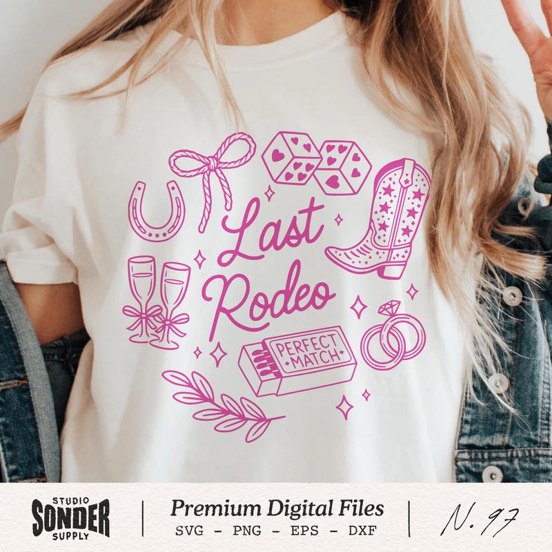 Pink Last Rodeo Tshirt - Etsy