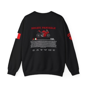 Ducati Panigale V4S Sweatshirt, Ducati Sweatshirt, Racing Bike Sweatshirt, Gift for Bikers, Ducati Fan Apparel, Panigale V4S Jumper