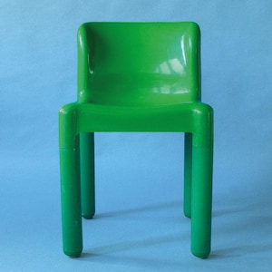 Glossy green sedia 4875 chair by Carlo Bartoli for Kartell
