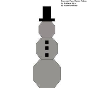 Schneemann Paper Piecing PDF Schnittmuster