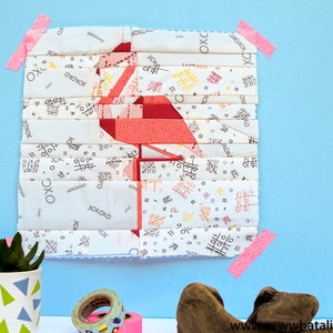 Flamingo Foundation Paper Piecing Pattern (PDF)