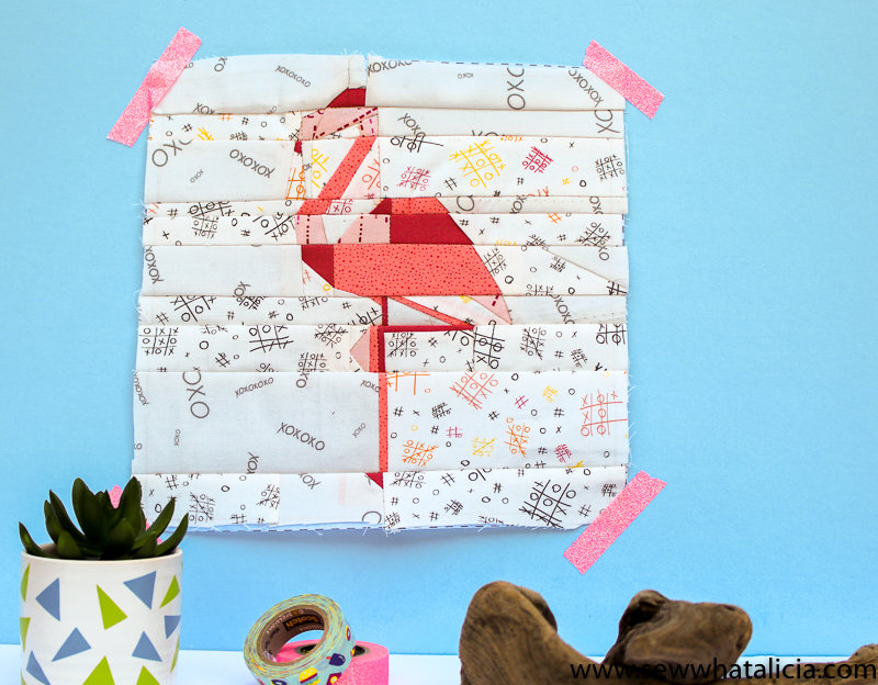 Flamingo Foundation Paper Piecing Pattern (PDF)