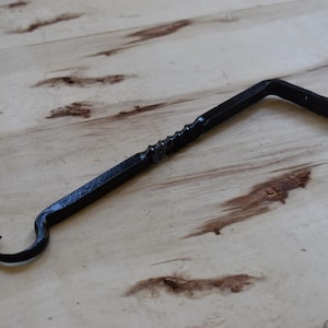 Hand Forged Iron Wall Hook: Rustic Medieval Home Decor, Plant Hanger