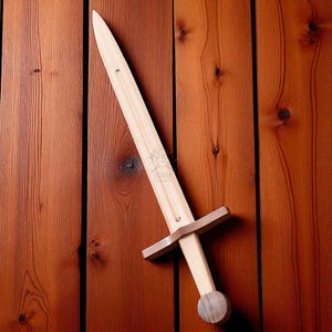 Handcrafted Wooden Knight Templar Practice Sword: Medieval Cosplay Training