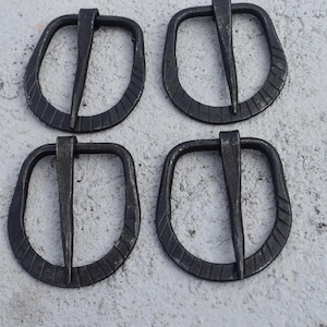 Hand-Forged Medieval Iron Belt Buckle | Historical Reenactment Accessory.