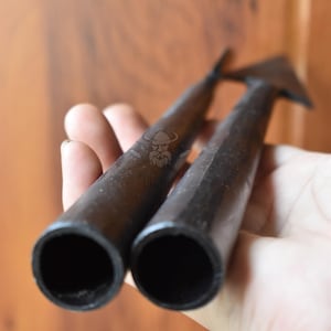 Hand Forged Iron Harpoon Arrow Heads: Medieval Camping Tool, Set of 2