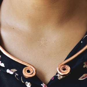 Handcrafted Copper Torque Necklace: Viking Celtic Inspired Design