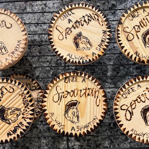 Custom Wood Burned Coasters