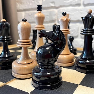 Michael Tal Chess Set Reproduction: Tournament Grandmaster Wooden Chess