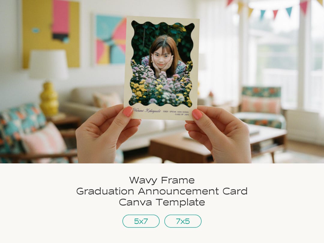 Editable Graduation Announcement Card Canva Template | Class of 2026 ...