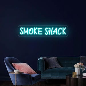 Insegna al neon Smoke Shack, insegna al neon per area fumatori, insegna al neon per caverna dell'uomo, insegna al neon She Shed, insegna al neon a LED per sala giochi o bar, segnaletica per lounge, decorazioni per cucina