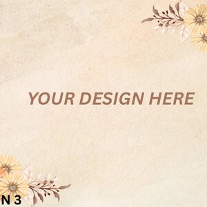 Minimalist floral candle label with yellow daisy and neutral background. Editable Canva download.