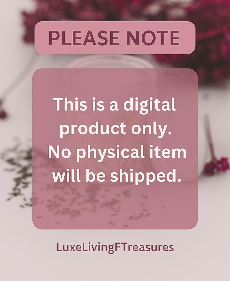 Notice: Digital product only. No physical item will be shipped. Instant Canva template and PNG access after purchase.