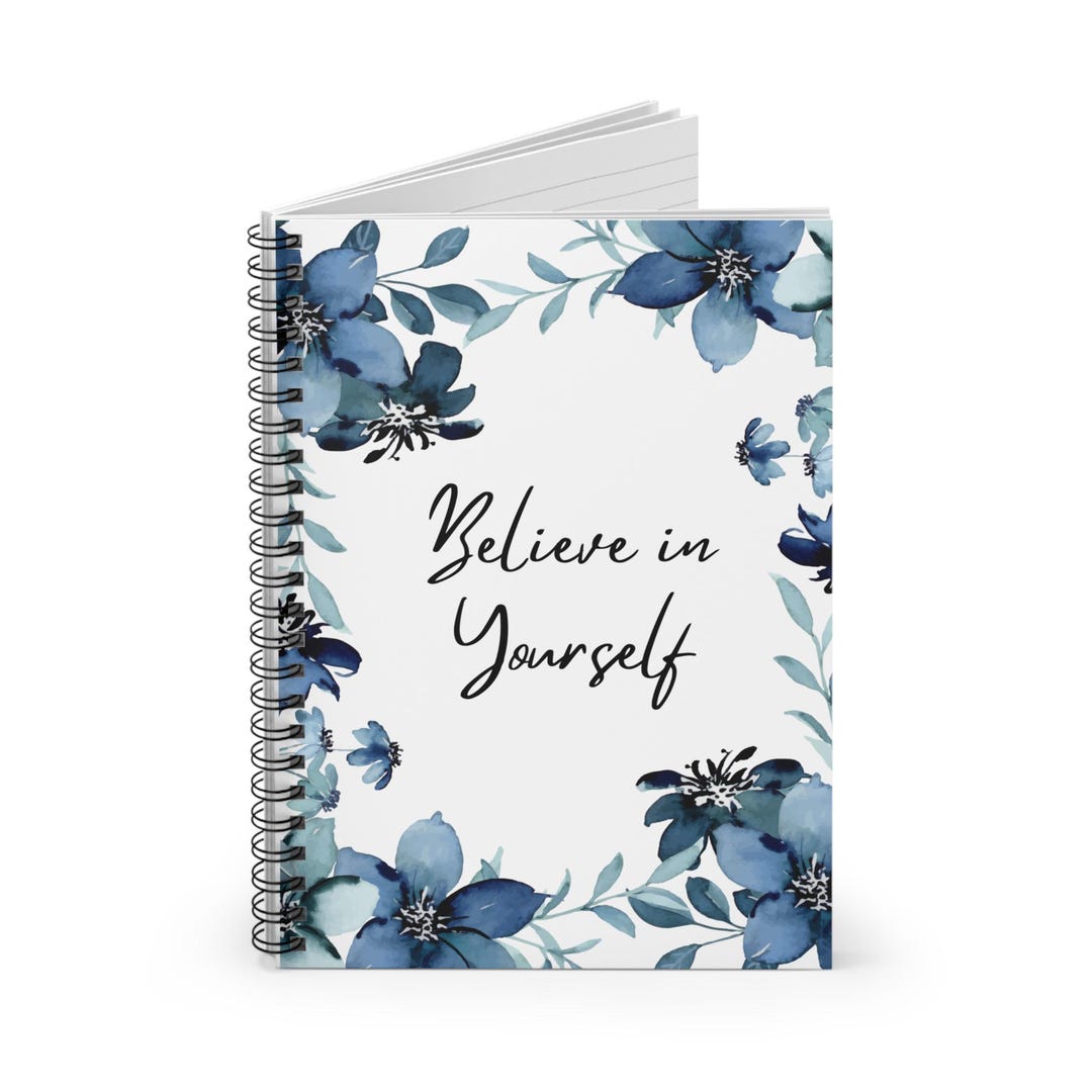 Mootivational Notebook.pdf Floral Spiral Notebook: Motivational Journal for Students - Etsy