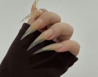 Dragon Claw Shape Press On Nails Handmade Thick Cat Claw Arcylic Nails Skin Claw Nails