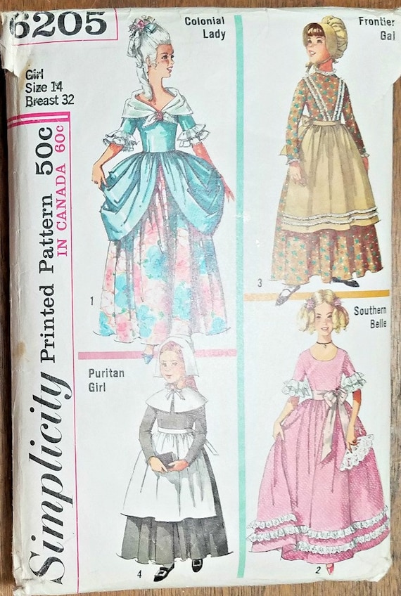 Girls Costume Patterns Simplicity 40 Colonial Lady Puritan Etsy Gorgeous Colonial Dress Patterns Girls Costume Patterns Simplicity 40 Colonial Lady Puritan Etsy Gorgeous Colonial Dress Patterns
