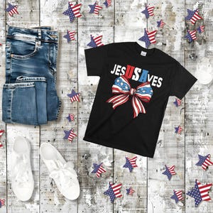 Jesus Saves PNG, John 3:16 Bible Verse Christian Sublimation, Patriotic Faith Quote 4th of July Religious Digital Download