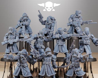 GrimGuard Frostwatch - Station Forge - 32mm Unpainted Resin Miniatures - Sci-Fi Grimdark & Proxy Wargame